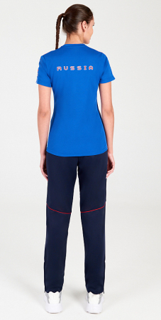 W14270FF-IW202 Футболка короткий рукав женская (голубой/белый)