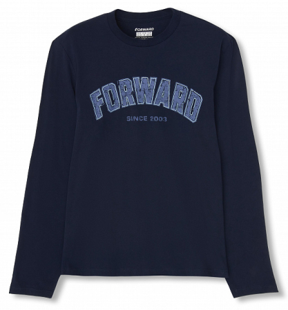 M14110G-NN241 Футболка длинный рукав мужская (синий/синий)