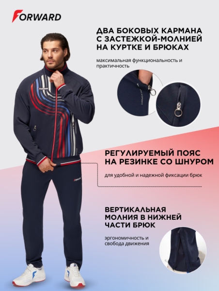 M05321P-FF232 Костюм спортивный мужской (синий/синий)