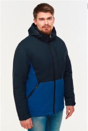 Куртка-ветровка флис мужская 66M-RR-1326 (темно-синий/лазурный) 