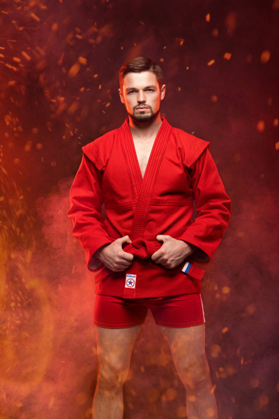 Куртка самбо Крепыш Атака красная