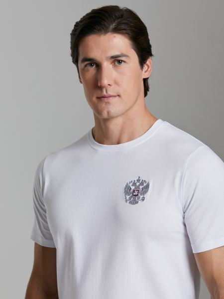 Футболка мужская ГЕРБ 66M-RT-1590/2 (белый) /RusTeam