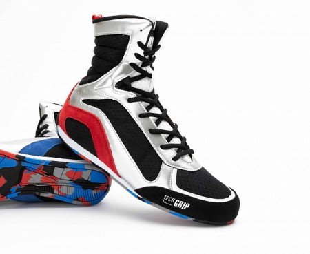 Боксерки Clinch Olimp Limited Edition 2.0 чёрно-серебристо-сине-красные C416