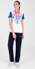 W14270FF-IW202 Футболка короткий рукав женская (голубой/белый)