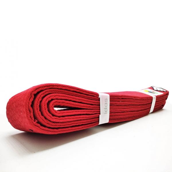 Пояс для карате красный Adidas Elite WKF Approved (лицензионный)
