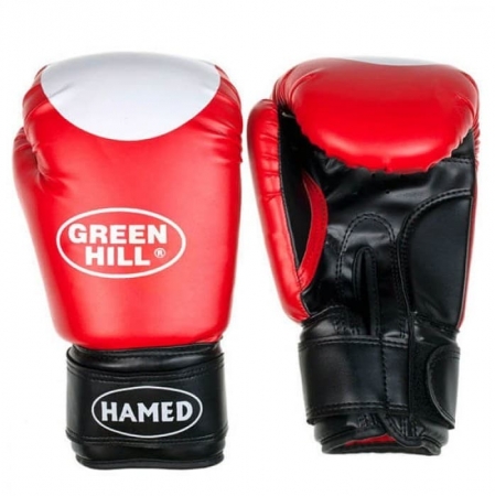 Перчатки боксерские Hamed красные /Green Hill 