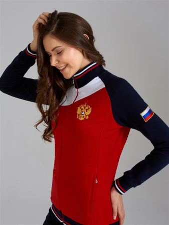 Костюм спортивный женский 11L-RR-1309В (красно-синий)