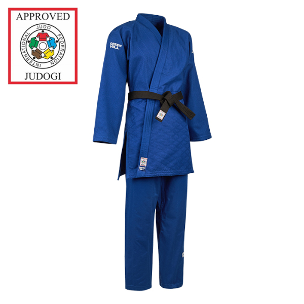 Кимоно дзюдо SUPER IJF JSS-10212EU7 синее /Green Hill