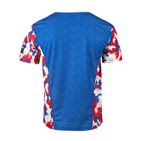 Футболка для кикбоксинга Green Hill Mesh Camo детская синяя