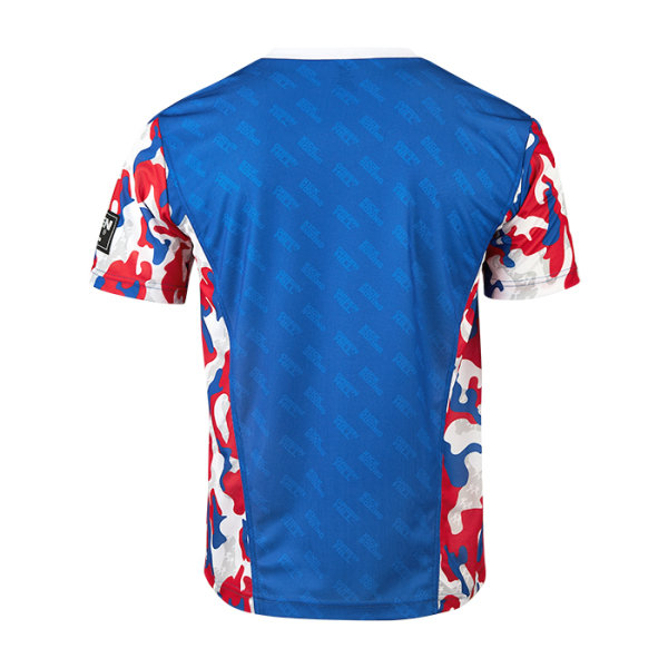 Футболка для кикбоксинга Green Hill Mesh Camo детская синяя