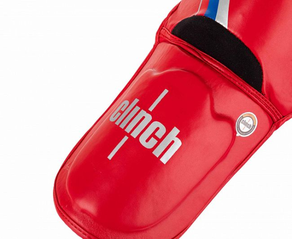 Защита голени и стопы Clinch Shin Instep Guard Kick красная C521N