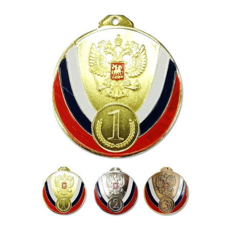 Медаль золото. Арт: 6 RUS (D=70 мм)