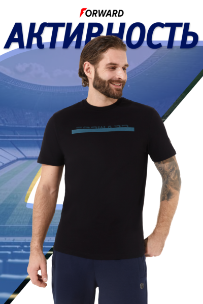 M14240G-BB251 Футболка короткий рукав мужская (черный)