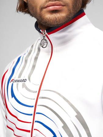 M05320P-FF232R Костюм спортивный мужской (белый/синий)