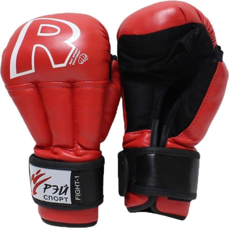 Перчатки для рукопашного боя красные /Рэй спорт С4 FIGHT-1