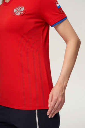 W14280G-FF232R Футболка с коротким рукавом женская (красный/красный)