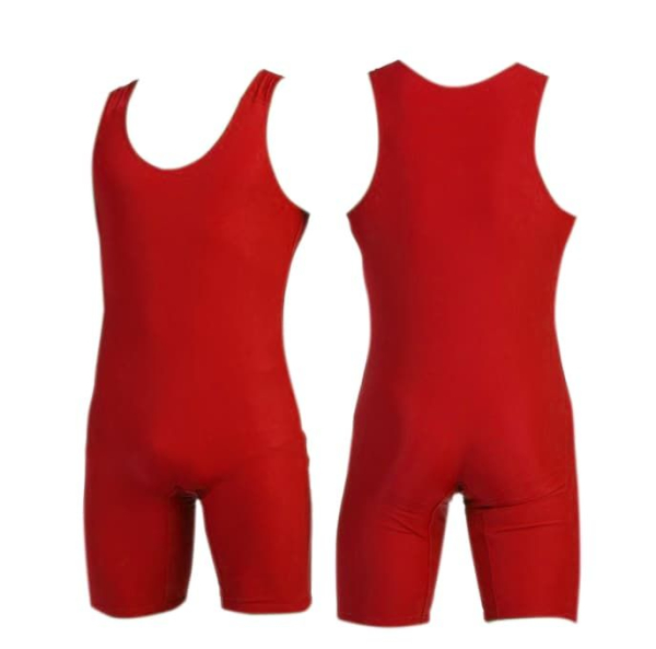 Трико борцовское односторонее р-р 52-56 (красное) /Черса