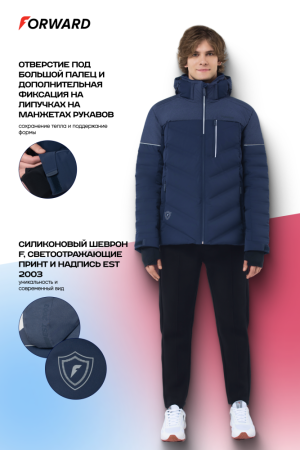 M08160SF-NN242 Куртка пуховая мужская (синий/синий)