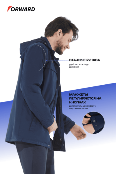 M02140G-NN251 Куртка ветрозащитная мужская (синий)