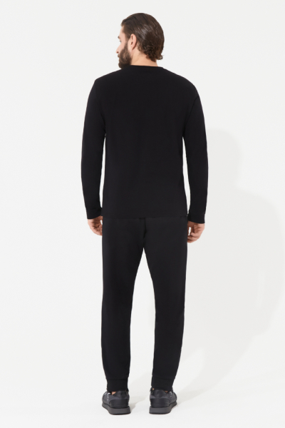 M14110G-BB251 Футболка длинный рукав мужская (черный)