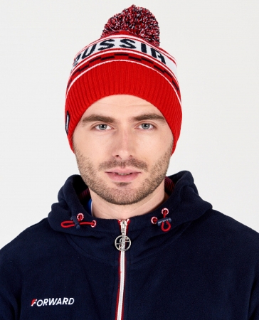 U20430G-RW212 Шапка трикотажная (красный/белый)