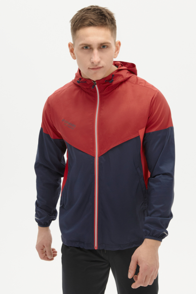 M02121T-CN251 Куртка ветрозащитная мужская (бордовый/синий)