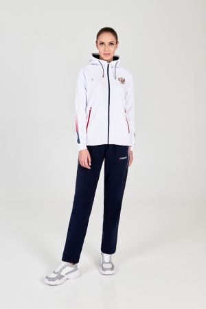 W06310FF-WN202 Костюм флисовый женский (белый/синий)