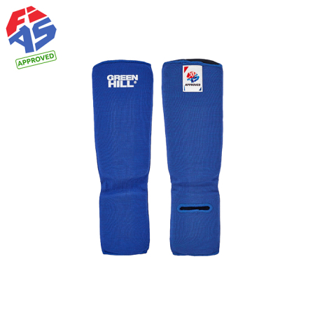 Защита голень-стопа Green Hill COMBAT SAMBO/FIAS approved синяя
