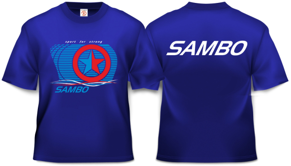 С-5В/С071 Футболка по видам спорта, самбо (василек). Модель - С5/С071
