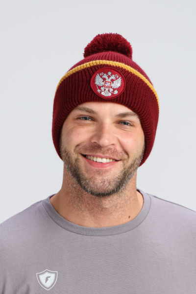 U20421G-VV256 Шапка вязаная (винный/винный)