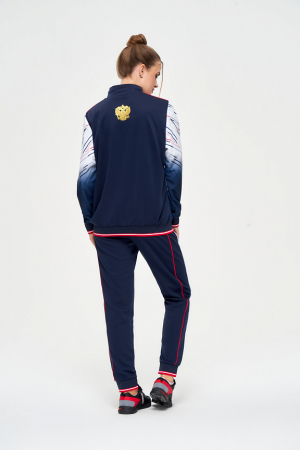 W05340G-WN231 Костюм спортивный женский (белый/синий)