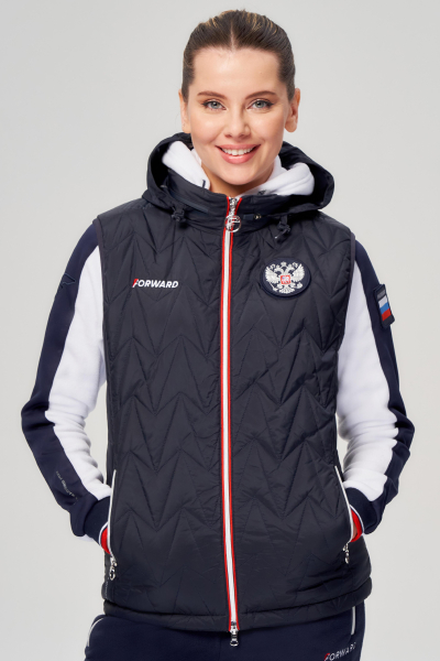 W11321G-FF242R Жилет утепленный женский (синий/синий)