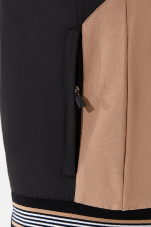 M04350G-DB251 Костюм тренировочный мужской (бежевый/черный)