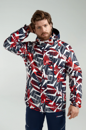 M03330G-WN222 Костюм утепленный мужской (белый/синий)