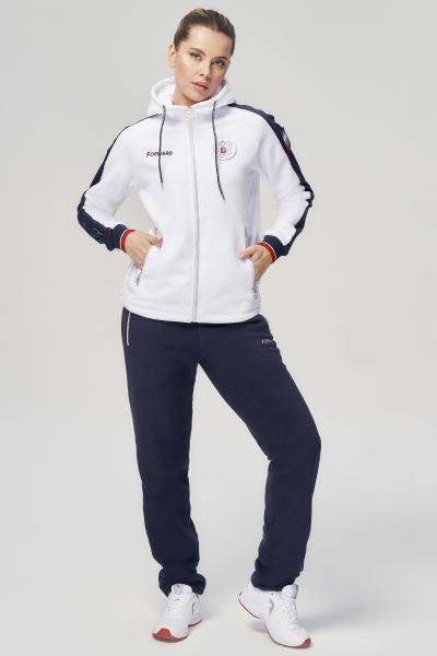 W06330G-FF232R Костюм флисовый женский (белый/синий)