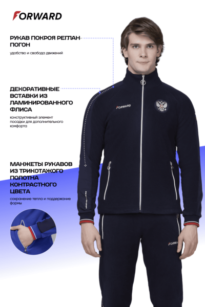 M06321G-FF242R Костюм флисовый мужской (синий/синий)