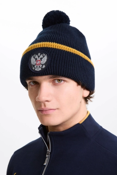 U20420G-NN256 Шапка вязаная (синий/синий)