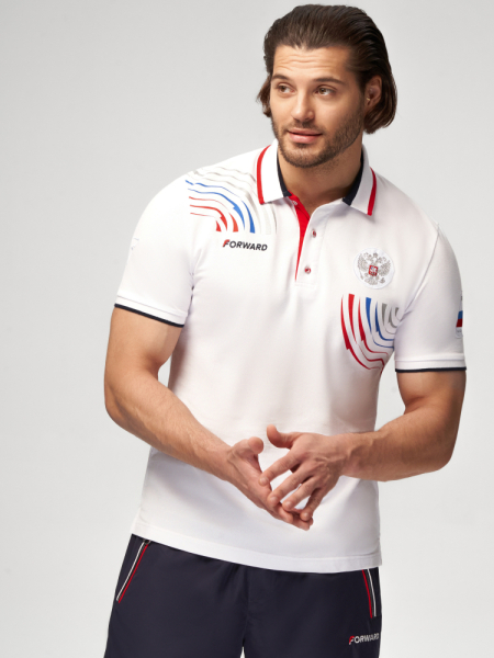 EQ2025F-WW15 Футболка трикотажная (рубашка поло мужская) (белый/белый)