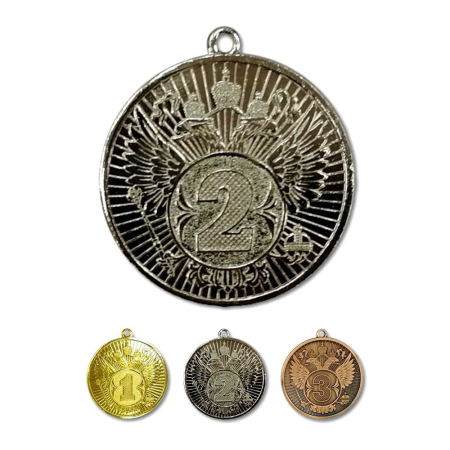 Медаль серебро. Арт: 533 RUS (D=50 мм)
