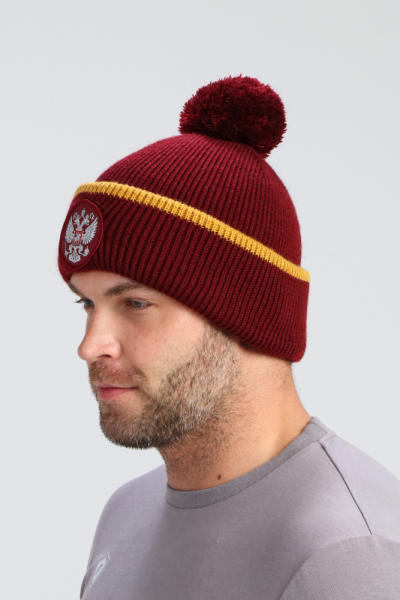 U20421G-VV256 Шапка вязаная (винный/винный)